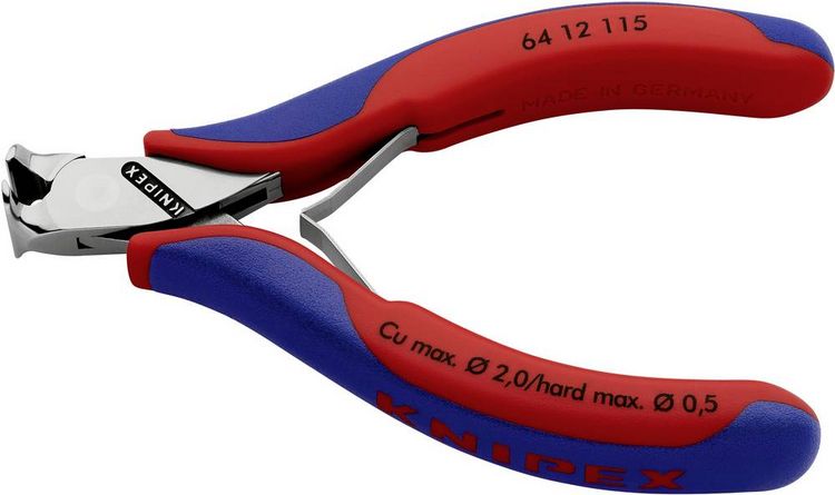 Produktbild: Knipex 64 12 115 Elektronik- u. Feinmechanik Vornschneider mit Facette 115mm