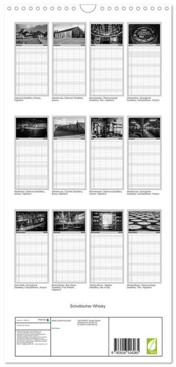 Produktbild: Familienplaner 2026 - Schottischer Whisky mit 5 Spalten (Wandkalender, 21 x 45 cm) CALVENDO