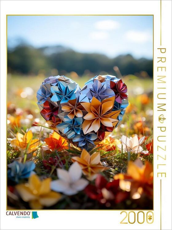 Produktbild: CALVENDO Puzzle Origami-Herz | 2000 Teile Lege-Gr&ouml;&szlig;e 90x67cm Foto-Puzzle f&uuml;r gl&uuml;ckliche Stunden