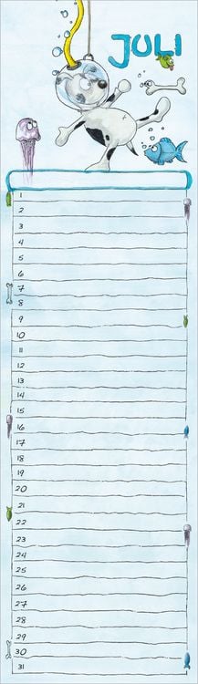 Produktbild: Geburtstagskalender Mini Cartoon - immerw&auml;hrend - (9,5 x 33)