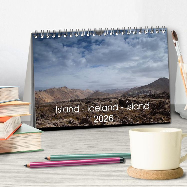 Produktbild: Island - Iceland - &Iacute;sland (Tischkalender 2026 DIN A5 quer), CALVENDO Monatskalender