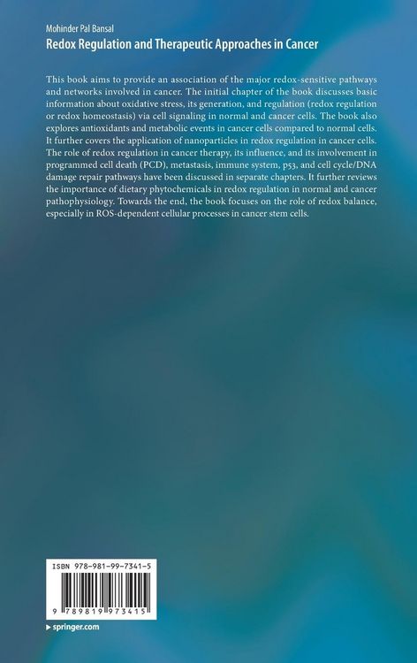 Produktbild: Redox Regulation and Therapeutic Approaches in Cancer