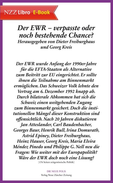 Produktbild: Der EWR - verpasste oder noch bestehende Chance?