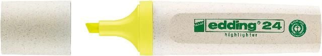 Produktbild: Edding 24 EcoLine Textmarker, gelb, Keilspitze 2-5 mm, 1 St&uuml;ck