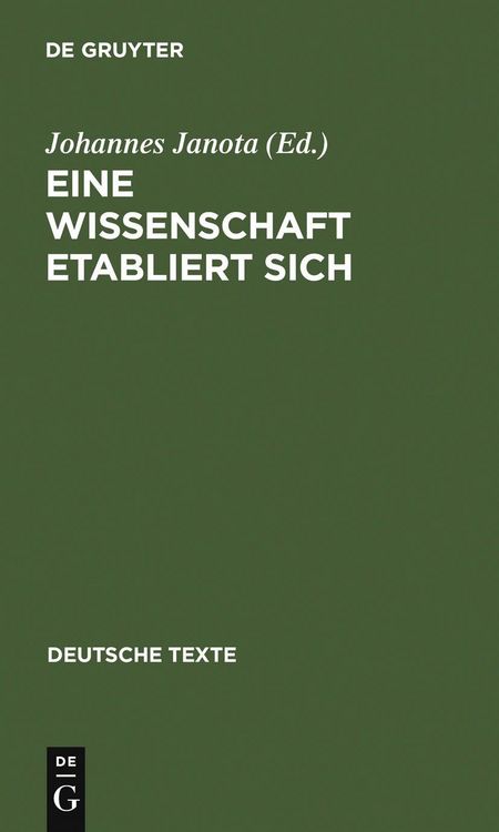 Produktbild: Eine Wissenschaft etabliert sich