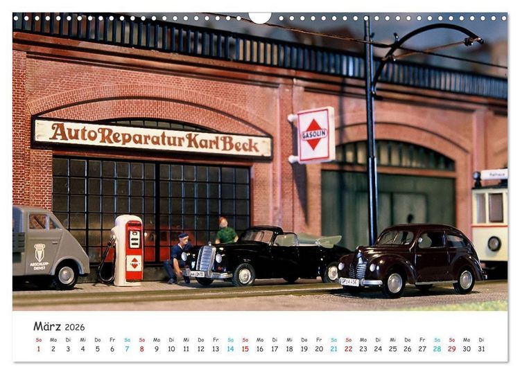 Produktbild: Autos auf der Modellbahn (Wandkalender 2026 DIN A3 quer), CALVENDO Monatskalender