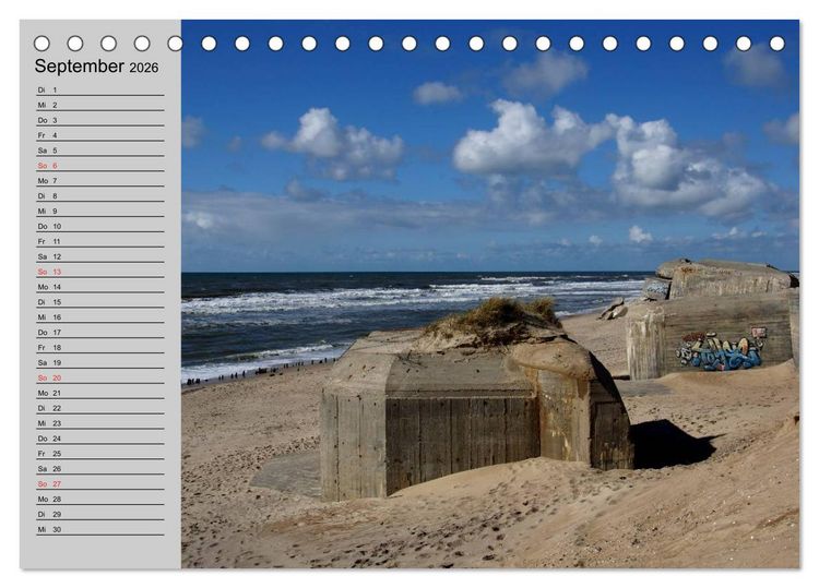 Produktbild: D&auml;nemark - Umgebung von Hvide Sande (Tischkalender 2026 DIN A5 quer), CALVENDO Monatskalender