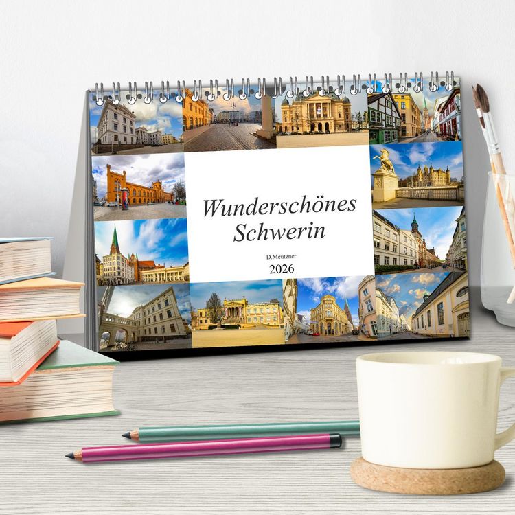 Produktbild: Wundersch&ouml;nes Schwerin (Tischkalender 2026 DIN A5 quer), CALVENDO Monatskalender