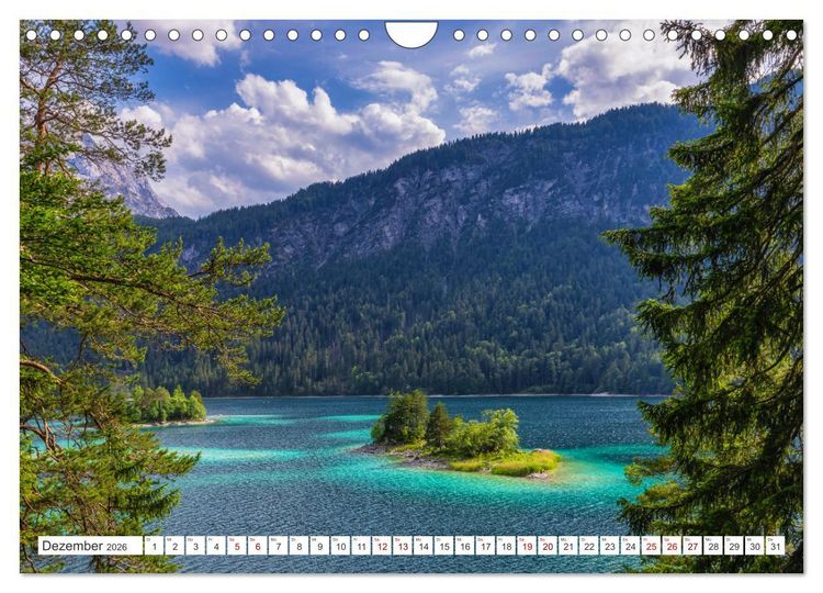 Produktbild: Bayern - Seen, Berge, Landschaft (Wandkalender 2026 DIN A4 quer), CALVENDO Monatskalender