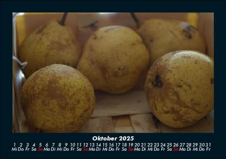 Produktbild: Obstkalender 2025 Fotokalender DIN A5