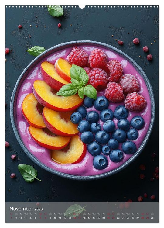 Produktbild: Smoothie Bowl Bliss (Wall Calendar 2026 DIN A2 portrait), CALVENDO 12 Month Wall Calendar