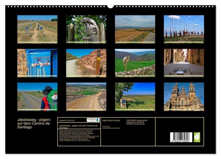 Produktbild: Jakobsweg - pilgern auf dem Camino de Santiago (hochwertiger Premium Wandkalender 2026 DIN A2 quer), Kunstdruck in Hochglanz