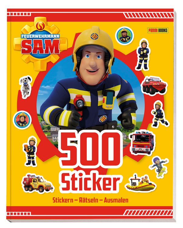 Produktbild: Feuerwehrmann Sam: 500 Sticker - Stickern - R&auml;tseln - Ausmalen