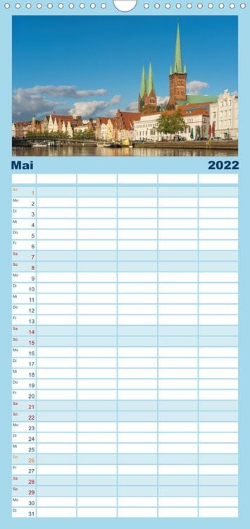 Produktbild: Familienplaner Ansichten der L&uuml;becker Altstadtinsel (Wandkalender 2022 , 21 cm x 45 cm, hoch)