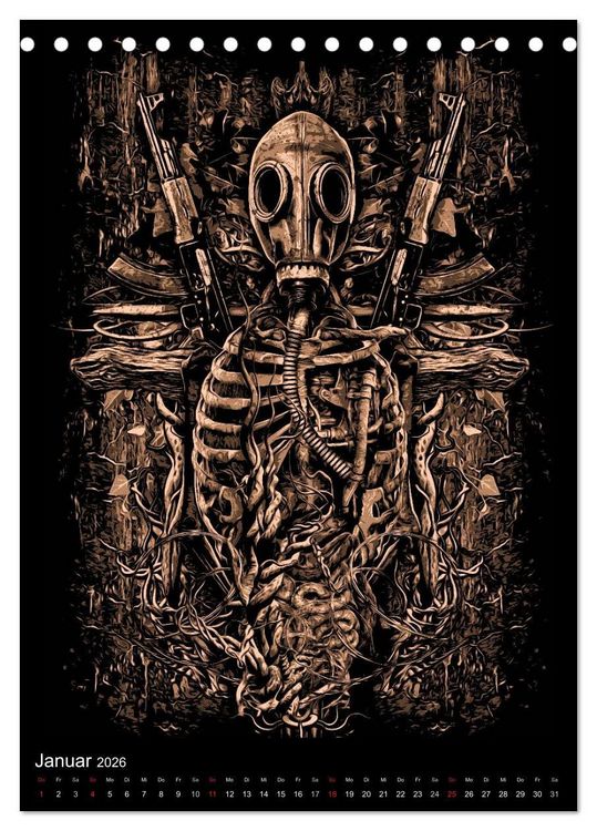 Produktbild: BLOODBOY/WAR ILLUSTRATION (Tischkalender 2026 DIN A5 hoch), CALVENDO Monatskalender
