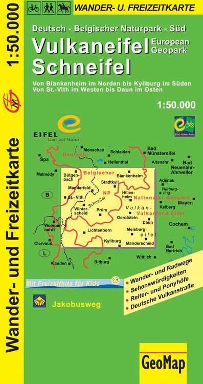 Produktbild: Vulkaneifel Schneifel Wander- und Freizeitkarte
