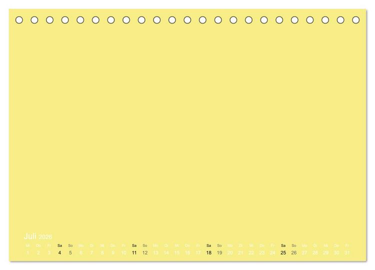 Produktbild: Bastelkalender - Gelb (Tischkalender 2026 DIN A5 quer), CALVENDO Monatskalender
