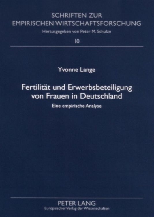 Produktbild: Fertilit&auml;t und Erwerbsbeteiligung von Frauen in Deutschland