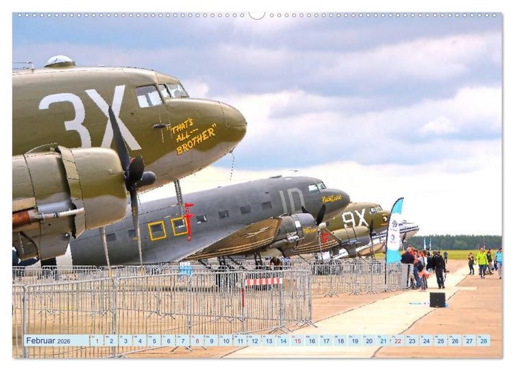 Produktbild: R&uuml;ckkehr der Rosinenbomber (hochwertiger Premium Wandkalender 2026 DIN A2 quer), Kunstdruck in Hochglanz