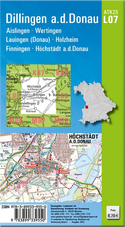 Produktbild: Dillingen a.d.Donau 1 : 25 000