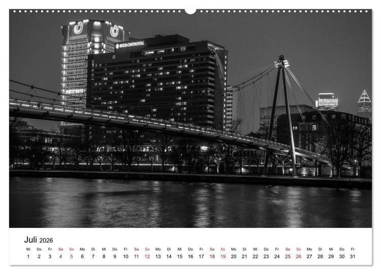 Produktbild: Frankfurt am Main bei Tag und Nacht (Wandkalender 2026 DIN A2 quer), CALVENDO Monatskalender