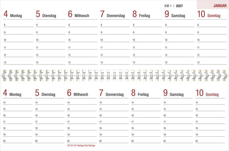 Produktbild: Tischquerkalender GROSSDRUCK 2027