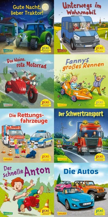 Produktbild: Pixi-8er-Set 298: Pixis Lieblings-Fahrzeuge (8x1 Exemplar)