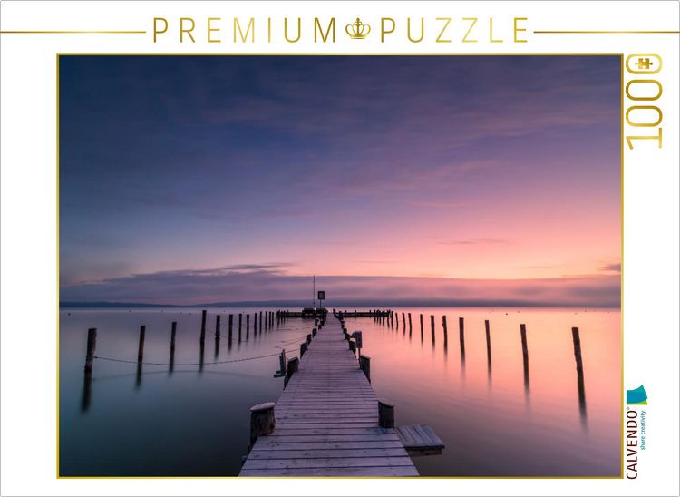 Produktbild: CALVENDO Puzzle Idyllischer Sonnenaufgang am Ammersee | 1000 Teile Lege-Gr&ouml;&szlig;e 64x48cm Foto-Puzzle f&uuml;r gl&uuml;ckliche Stunden