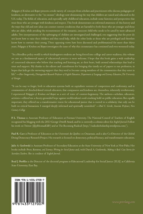 Produktbild: Pedagogies of Kindness and Respect