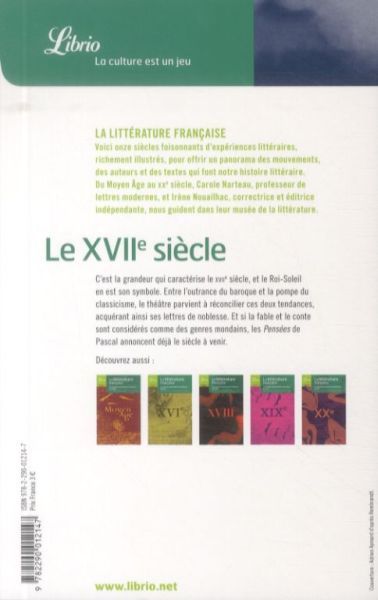 Produktbild: La litt&eacute;rature fran&ccedil;aise: grands mouvements litt&eacute;raires du XVIIe s.
