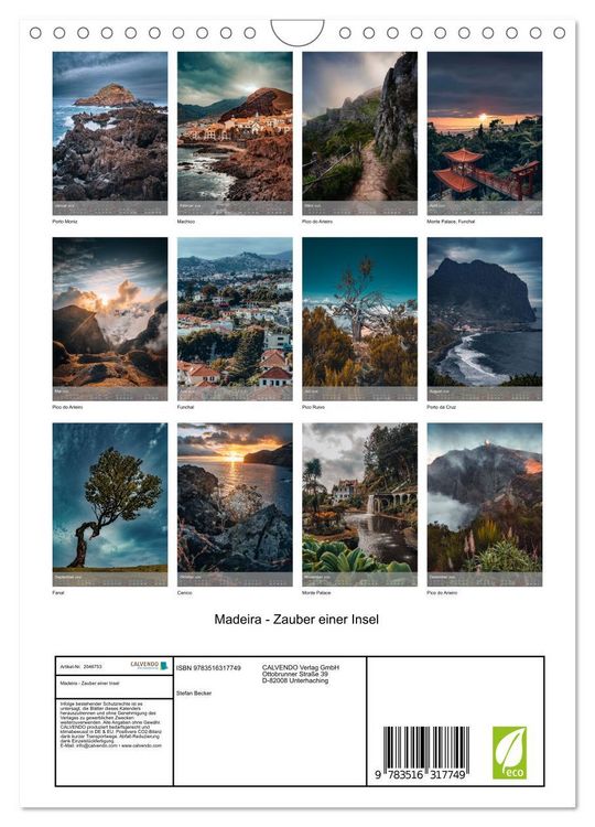 Produktbild: Madeira - Zauber einer Insel (Wandkalender 2026 DIN A4 hoch), CALVENDO Monatskalender