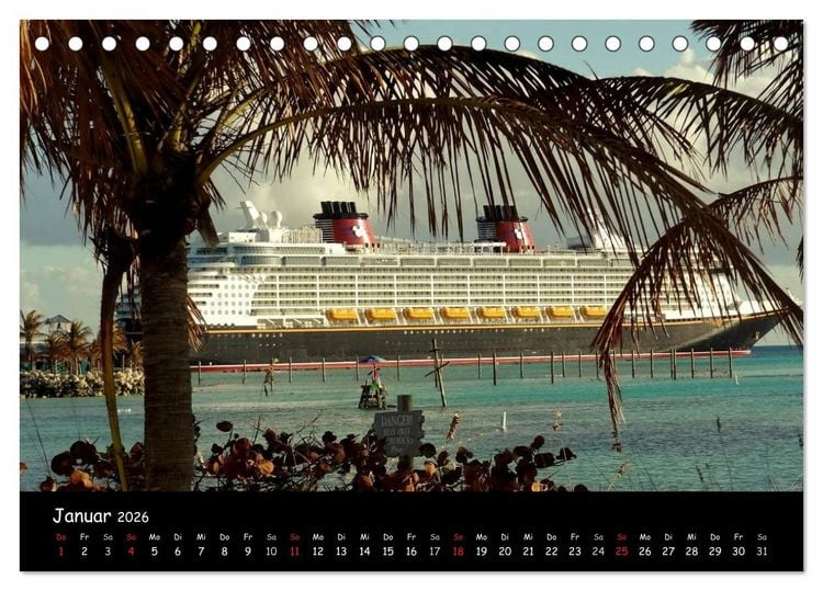 Produktbild: Kreuzfahrt erleben (Tischkalender 2026 DIN A5 quer), CALVENDO Monatskalender