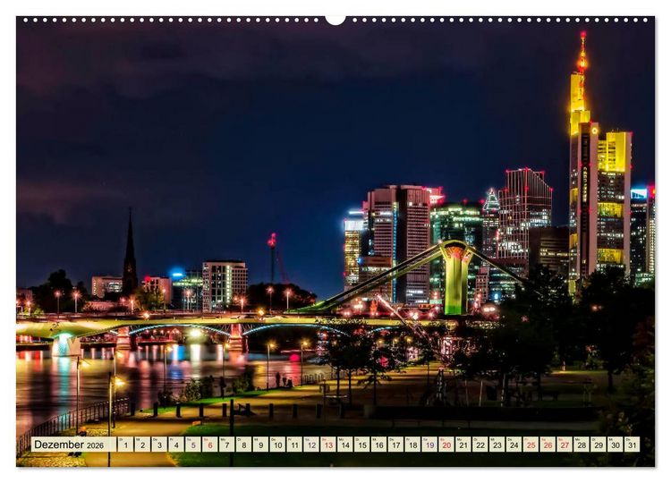 Produktbild: Frankfurt - meine Stadt mit viel Herz (hochwertiger Premium Wandkalender 2026 DIN A2 quer), Kunstdruck in Hochglanz