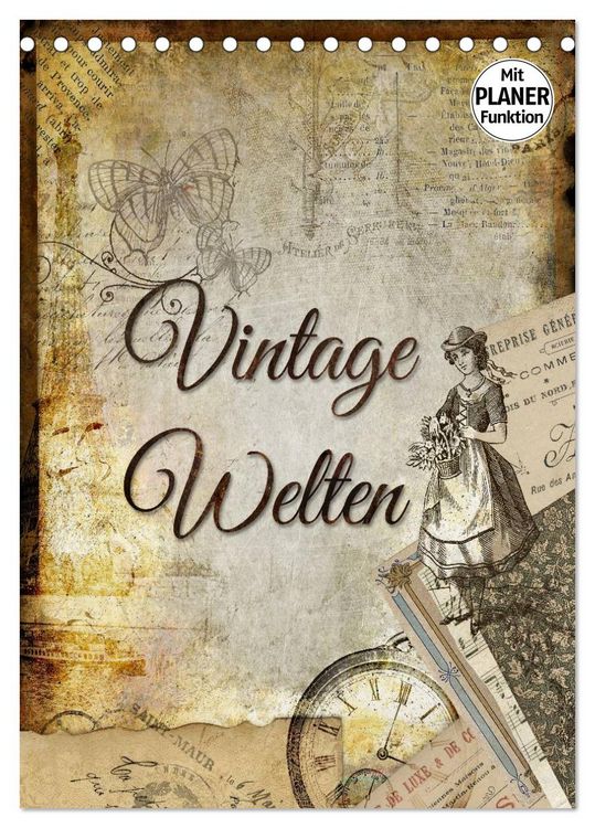 Produktbild: Vintage Welten (Tischkalender 2026 DIN A5 hoch), CALVENDO Monatskalender