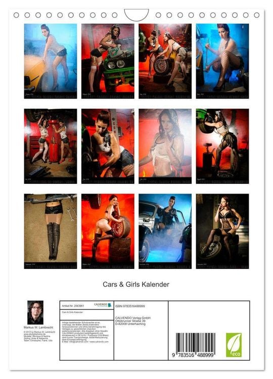 Produktbild: Cars & Girls Kalender (Wandkalender 2026 DIN A4 hoch), CALVENDO Monatskalender