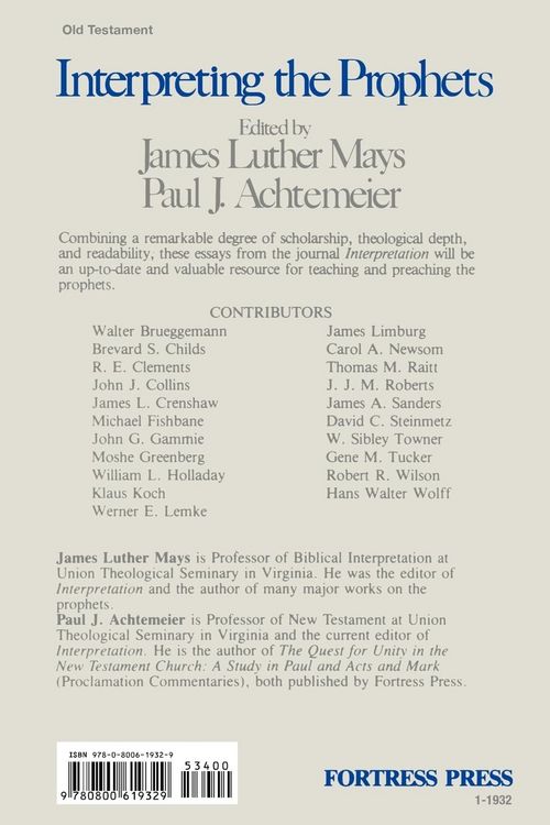 Produktbild: Interpreting the Prophets