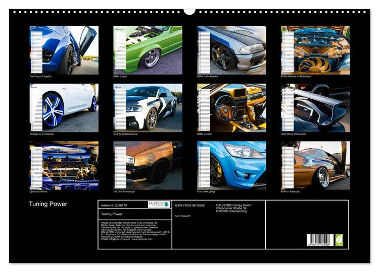 Produktbild: Tuning Power (Wandkalender 2026 DIN A2 quer), CALVENDO Monatskalender
