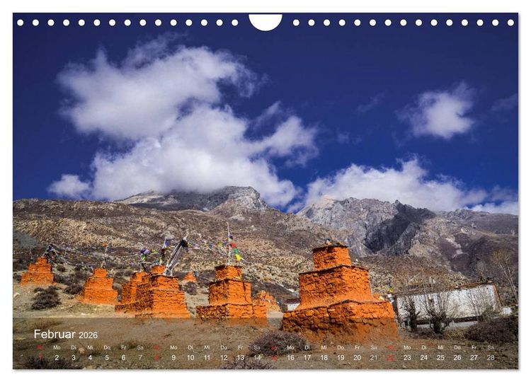 Produktbild: Faszinierende Landschaften der Welt: K&ouml;nigreich Mustang (Wandkalender 2026 DIN A4 quer), CALVENDO Monatskalender