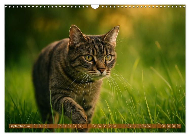 Produktbild: Katzenblicke &ndash; Eleganz und Anmut (Wandkalender 2027 DIN A3 quer), CALVENDO Monatskalender