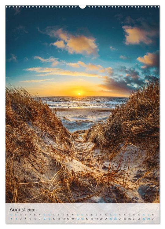 Produktbild: D&auml;nemarks Nordseek&uuml;ste - Vom Ringk&oslash;bing-Fjord bis zur Jammerbucht (Wandkalender 2026 DIN A2 hoch), CALVENDO Monatskalender