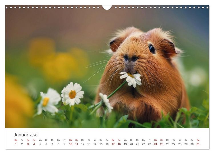 Produktbild: Wuschelbande - Ein Jahr voller Meerschweinchen (Wandkalender 2026 DIN A3 quer), CALVENDO Monatskalender