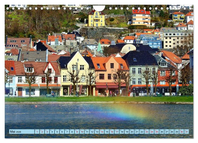 Produktbild: Wundersch&ouml;nes Bergen. Norwegens Tor zum Fjordland (Wandkalender 2026 DIN A4 quer), CALVENDO Monatskalender