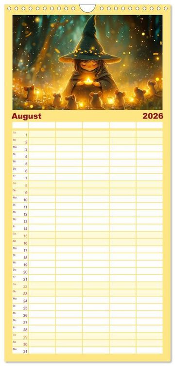 Produktbild: Familienplaner 2026 - Zauber zur Mitternacht mit 5 Spalten (Wandkalender, 21 x 45 cm) CALVENDO