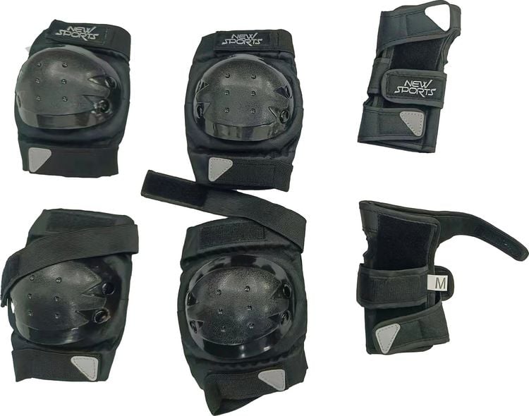 Produktbild: New Sports Sch&uuml;tzer-Set schwarz, Gr&ouml;&szlig;e S bis 25 kg