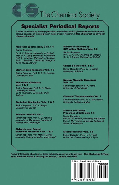Produktbild: Molecular Spectroscopy