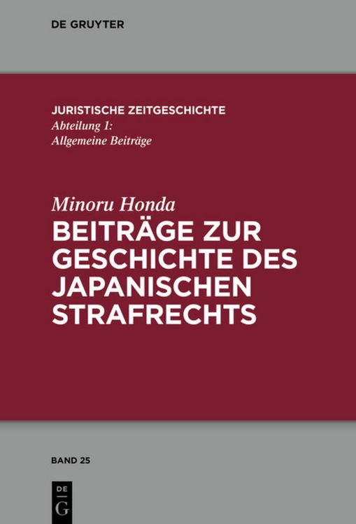Produktbild: Beitr&auml;ge zur Geschichte des japanischen Strafrechts