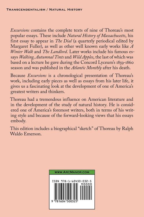 Produktbild: Thoreau's Excursions with a Biographical 'Sketch' by Ralph Waldo Emerson