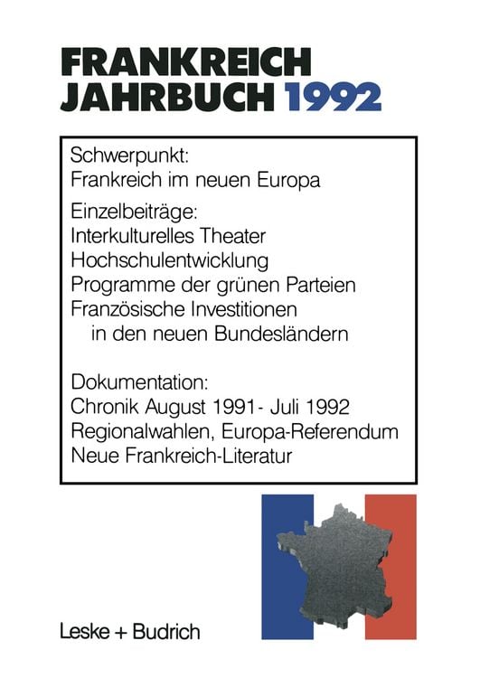 Produktbild: Frankreich-Jahrbuch 1992