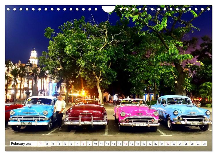 Produktbild: Havana by Night - Cuba's fascinating capital (Wall Calendar 2026 DIN A4 landscape), CALVENDO 12 Month Wall Calendar