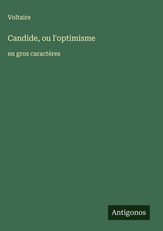 Produktbild: Candide, ou l'optimisme